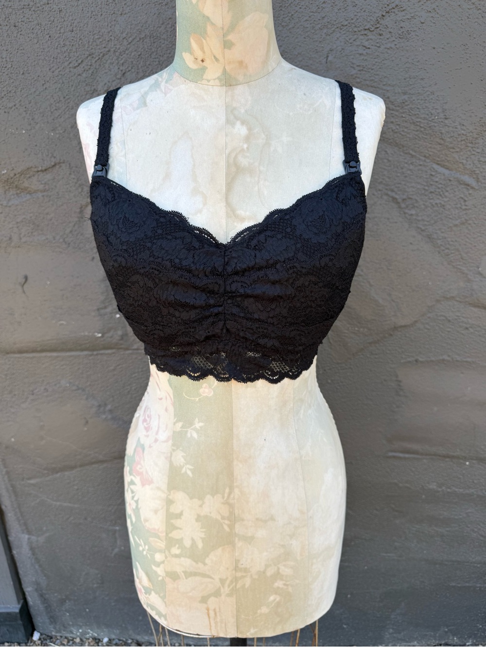 Cosabella Black Lace Bralette with Scalloped Edge